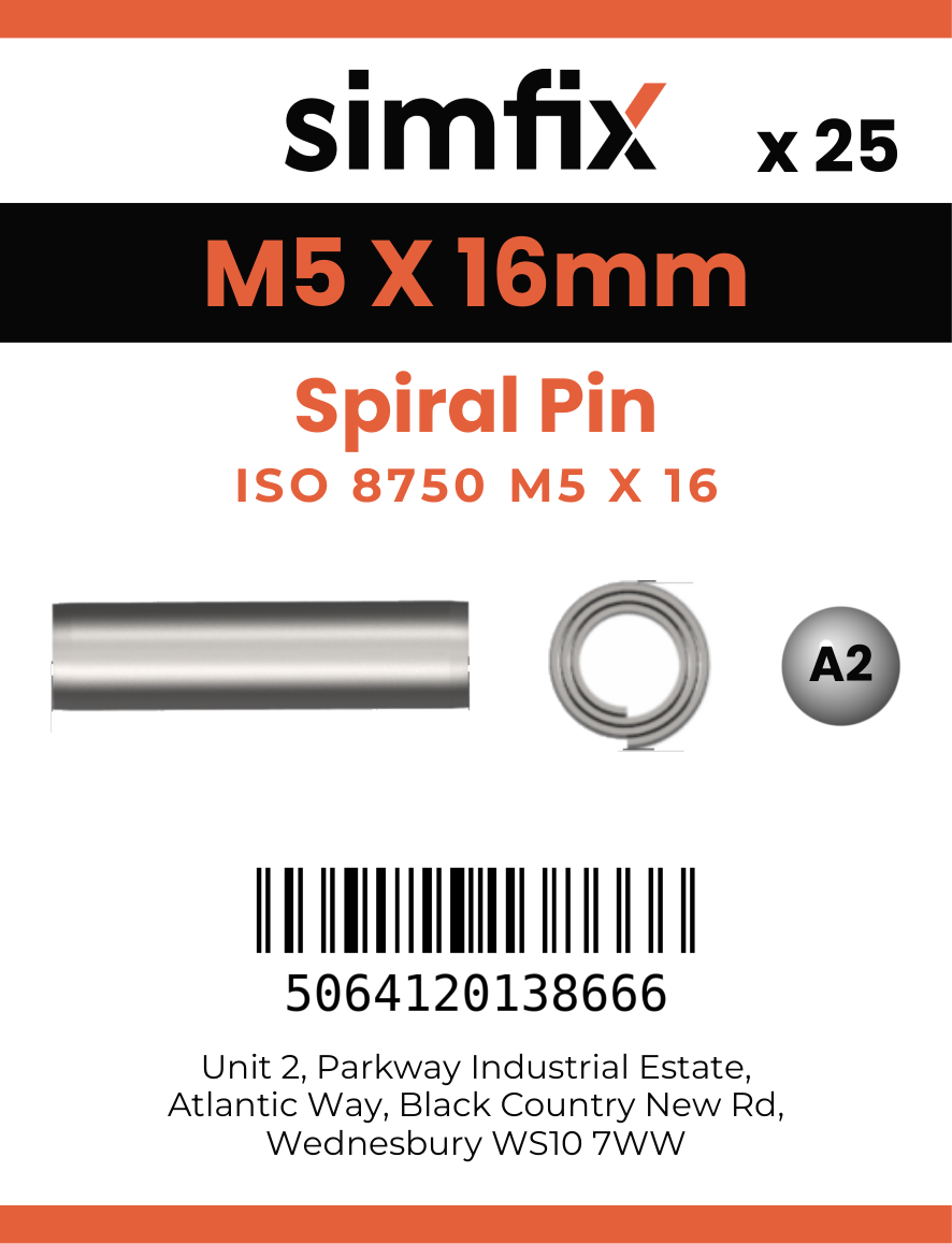 Simfix product label - 8750A105016-D