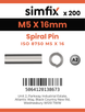 Simfix product label - 8750A105016-T