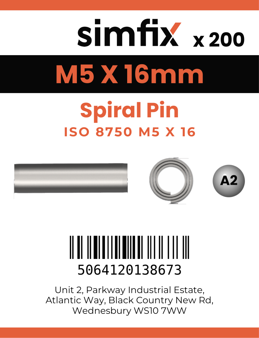 Simfix product label - 8750A105016-T