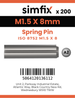 Simfix product label - 8752A2015008-T