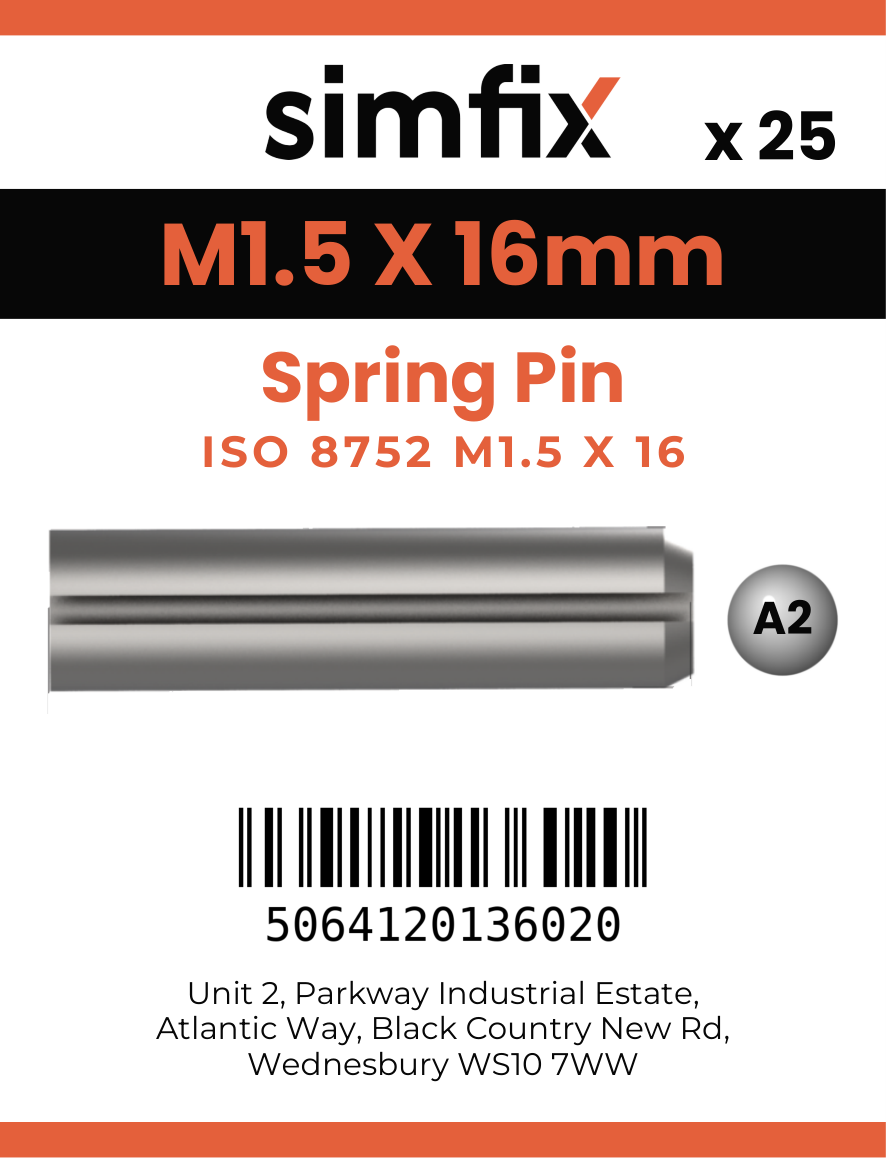 Simfix product label - 8752A2015016-D