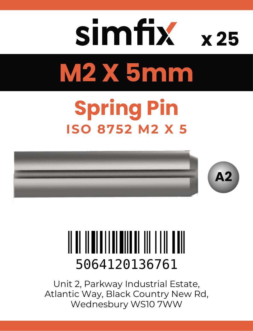 Simfix product label - 8752A202005-D