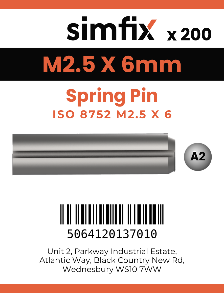 Simfix product label - 8752A2025006-T