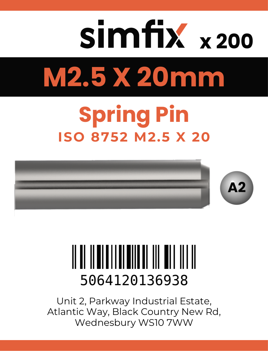 Simfix product label - 8752A2025020-T