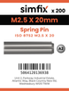 Simfix product label - 8752A2025020-T