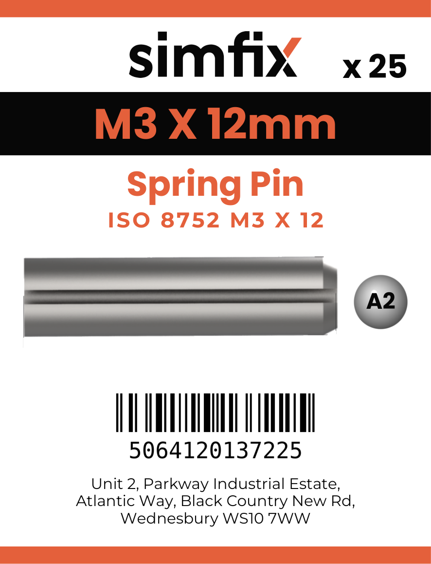 Simfix product label - 8752A203012-D