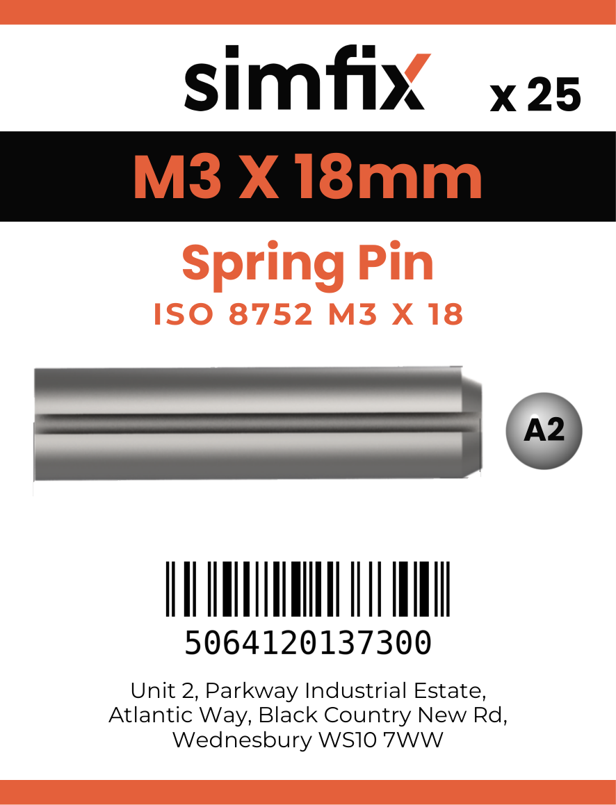 Simfix product label - 8752A203018-D
