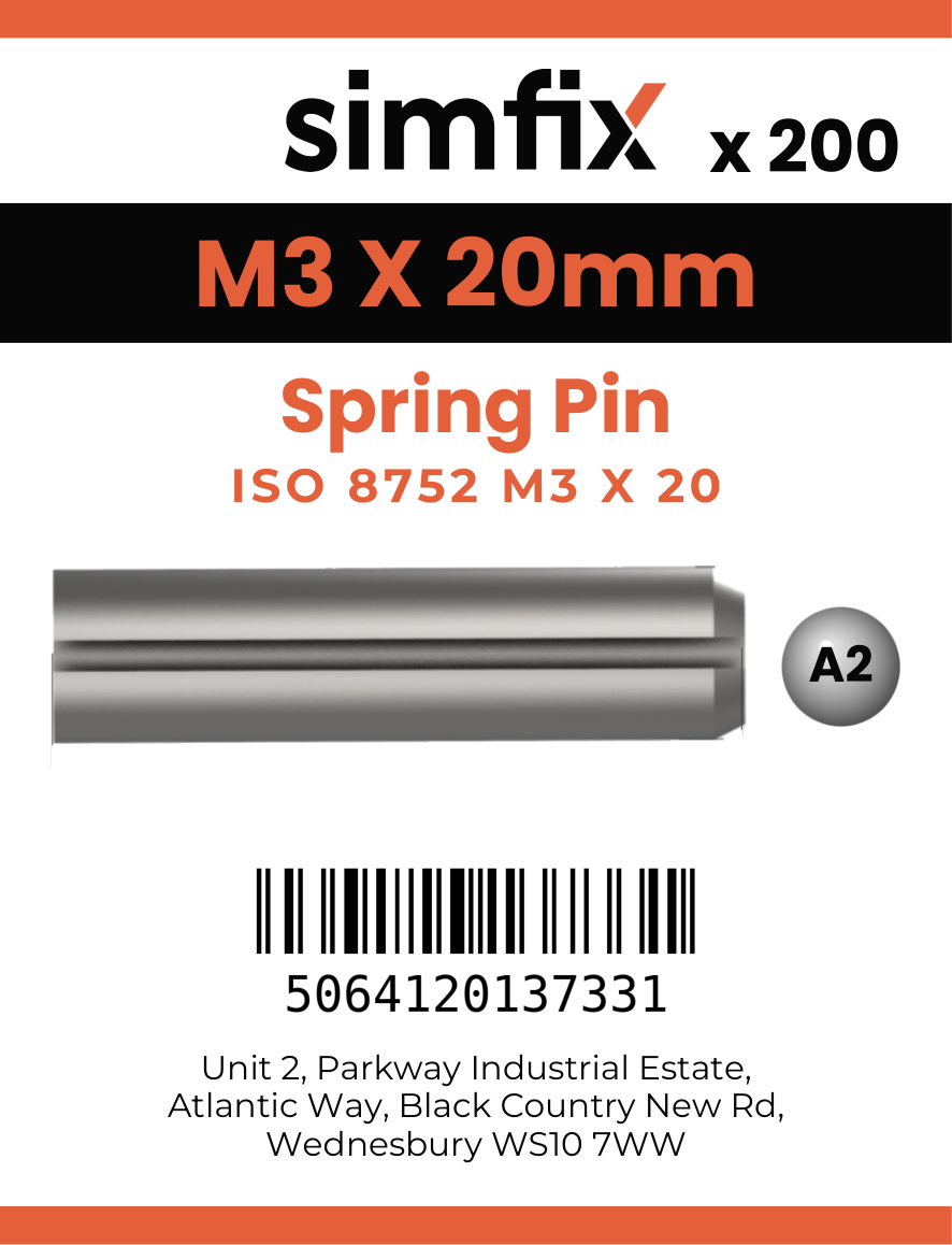 Simfix product label - 8752A203020-T
