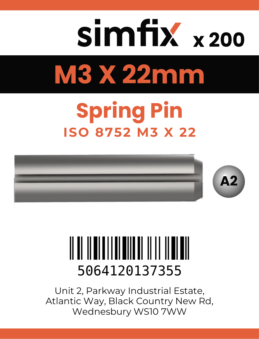 Simfix product label - 8752A203022-T