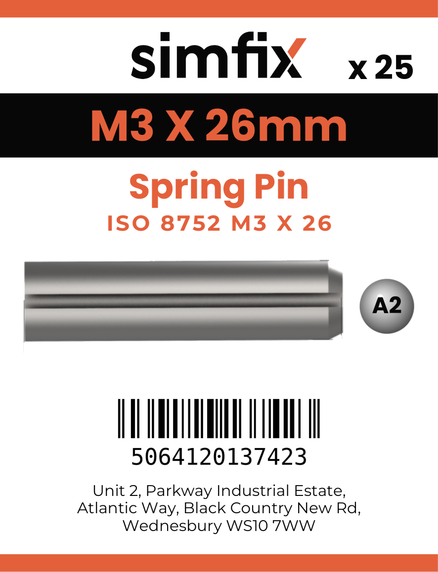 Simfix product label - 8752A203026-D