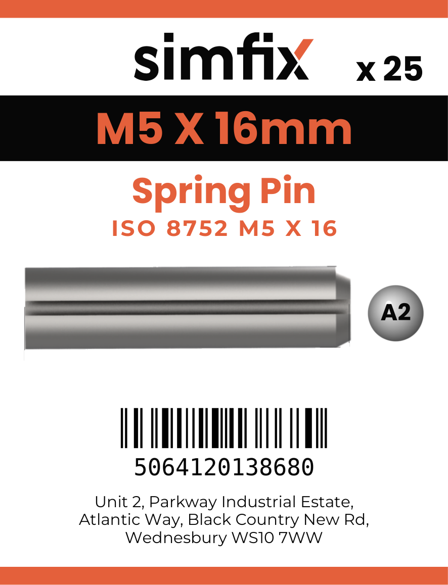 Simfix product label - 8752A205016-D