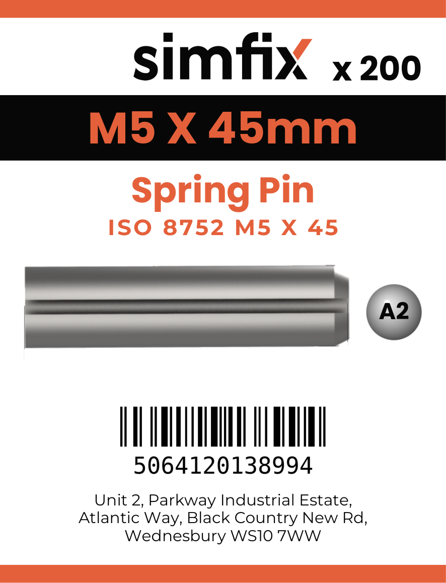 Simfix product label - 8752A205045-T