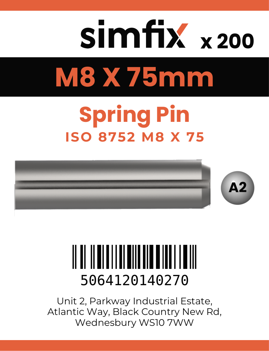 Simfix product label - 8752A208075-T