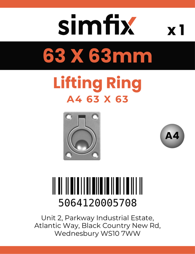 Simfix product label - 8818A46363ROUND-D