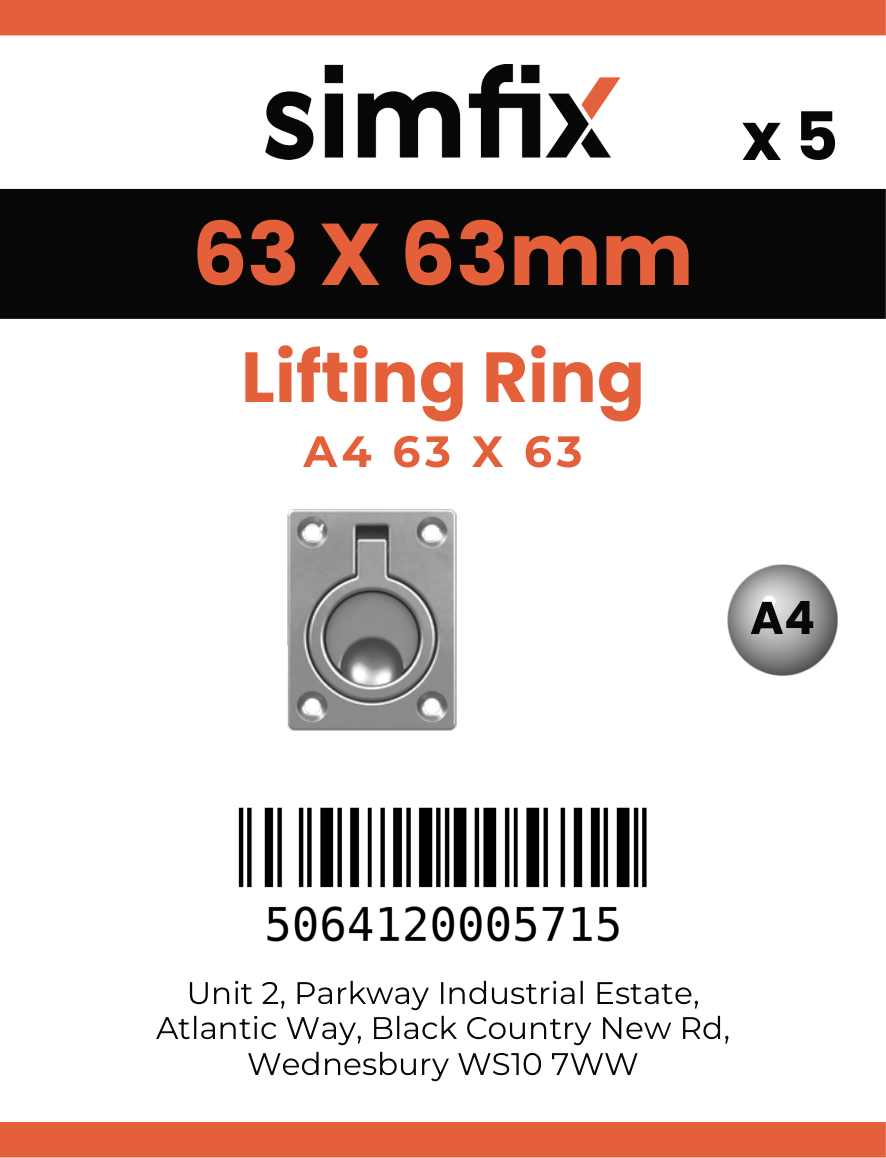 Simfix product label - 8818A46363ROUND-T