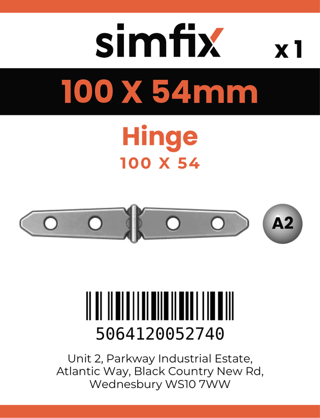 Simfix product label - 8858A410054-D