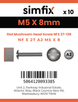 Simfix product label - 9056A205008-D