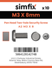 Simfix product label - 9101A203008-D