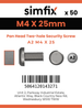 Simfix product label - 9101A204025-T