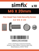 Simfix product label - 9101A206020-D