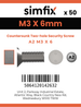 Simfix product label - 9103A203006-T
