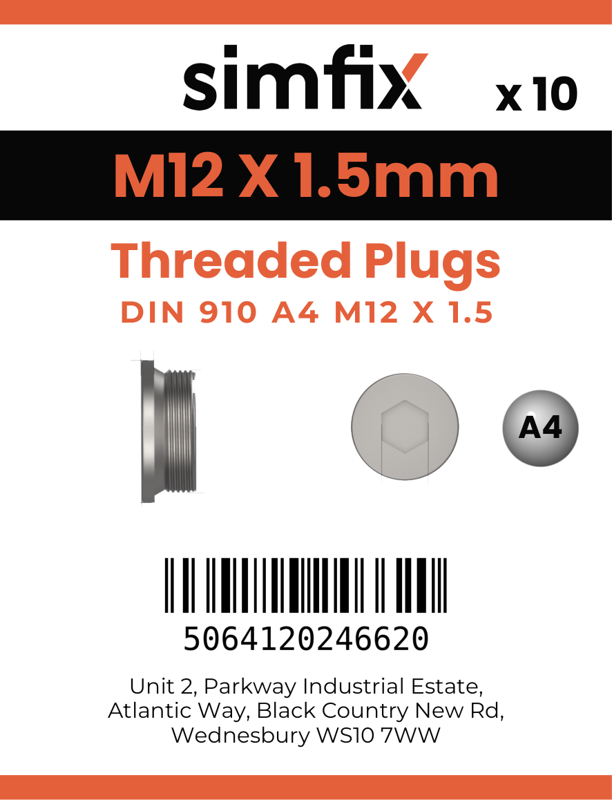 Simfix product label - 910A412015-D