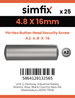 Simfix product label - 9110A248016-D