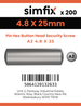 Simfix product label - 9110A248025-T