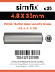Simfix product label - 9110A248038-D