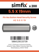 Simfix product label - 9110A255019-T