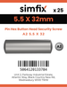 Simfix product label - 9110A255032-D