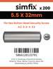 Simfix product label - 9110A255032-T