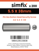 Simfix product label - 9110A255038-T