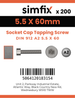 Simfix product label - 912A255060TAP-T