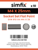 Simfix product label - 913A404025-D