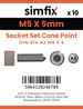 Simfix product label - 914A205005-D