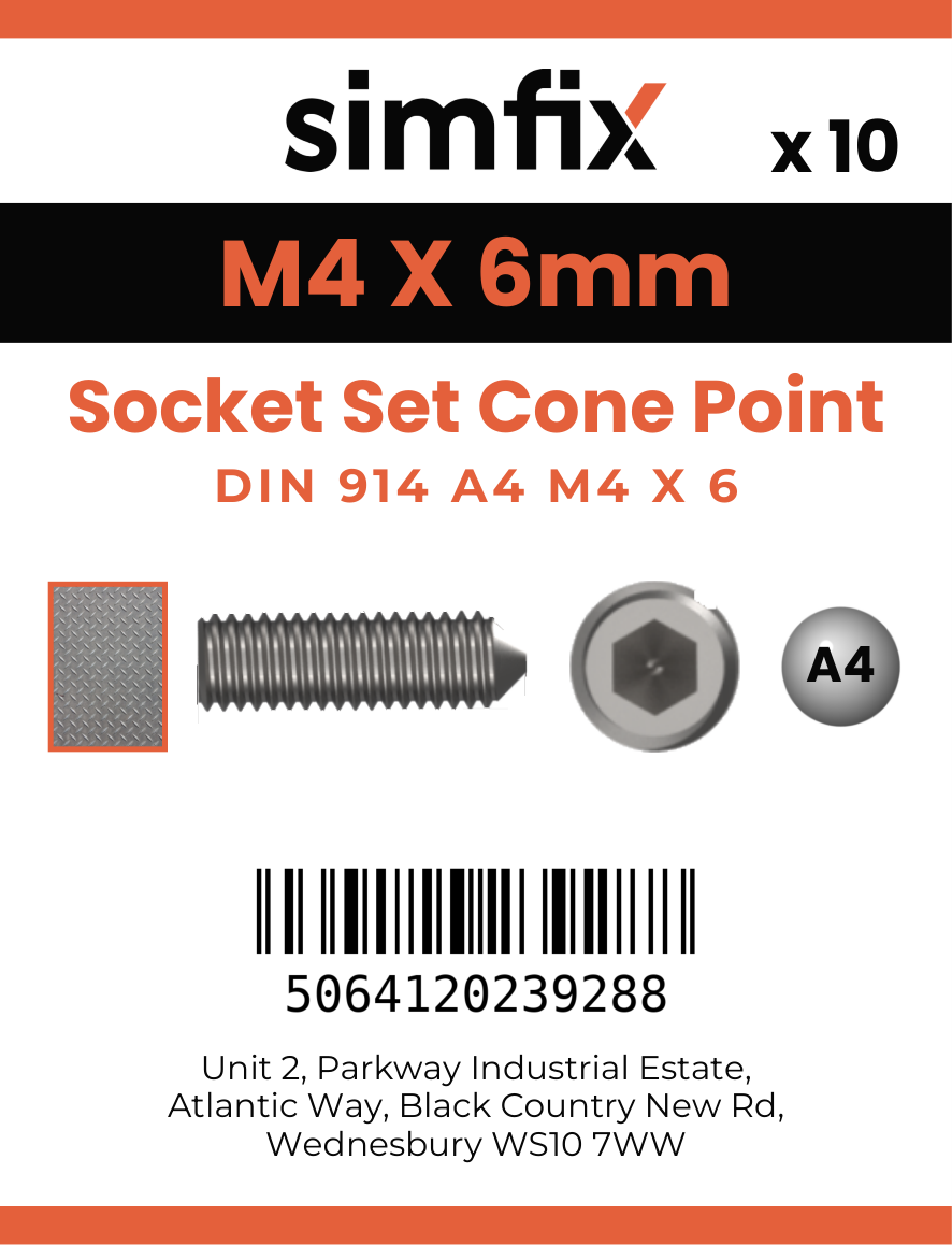 Simfix product label - 914A404006-D