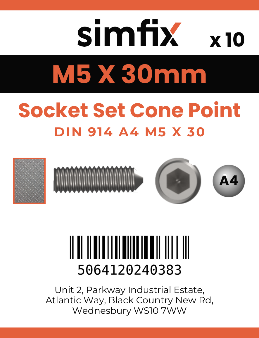 Simfix product label - 914A405030-D