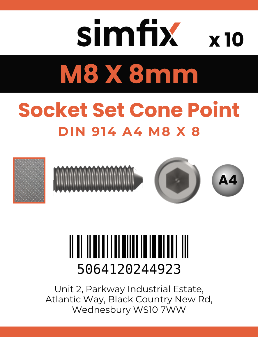 Simfix product label - 914A408008-D