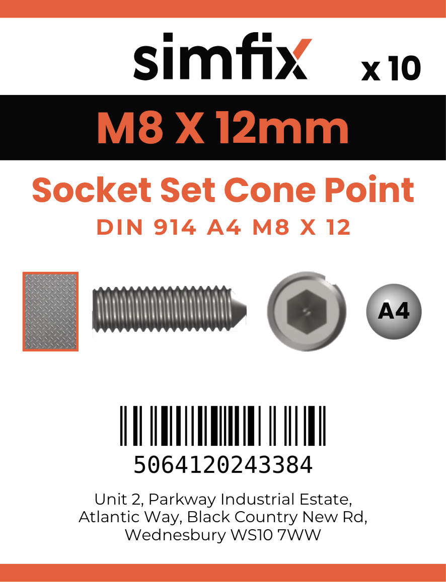 Simfix product label - 914A408012-D