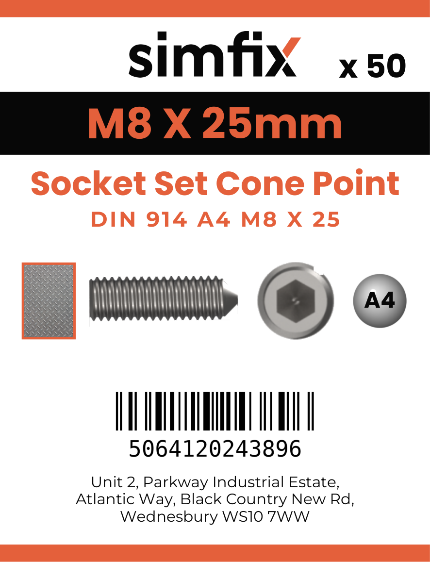 Simfix product label - 914A408025-T