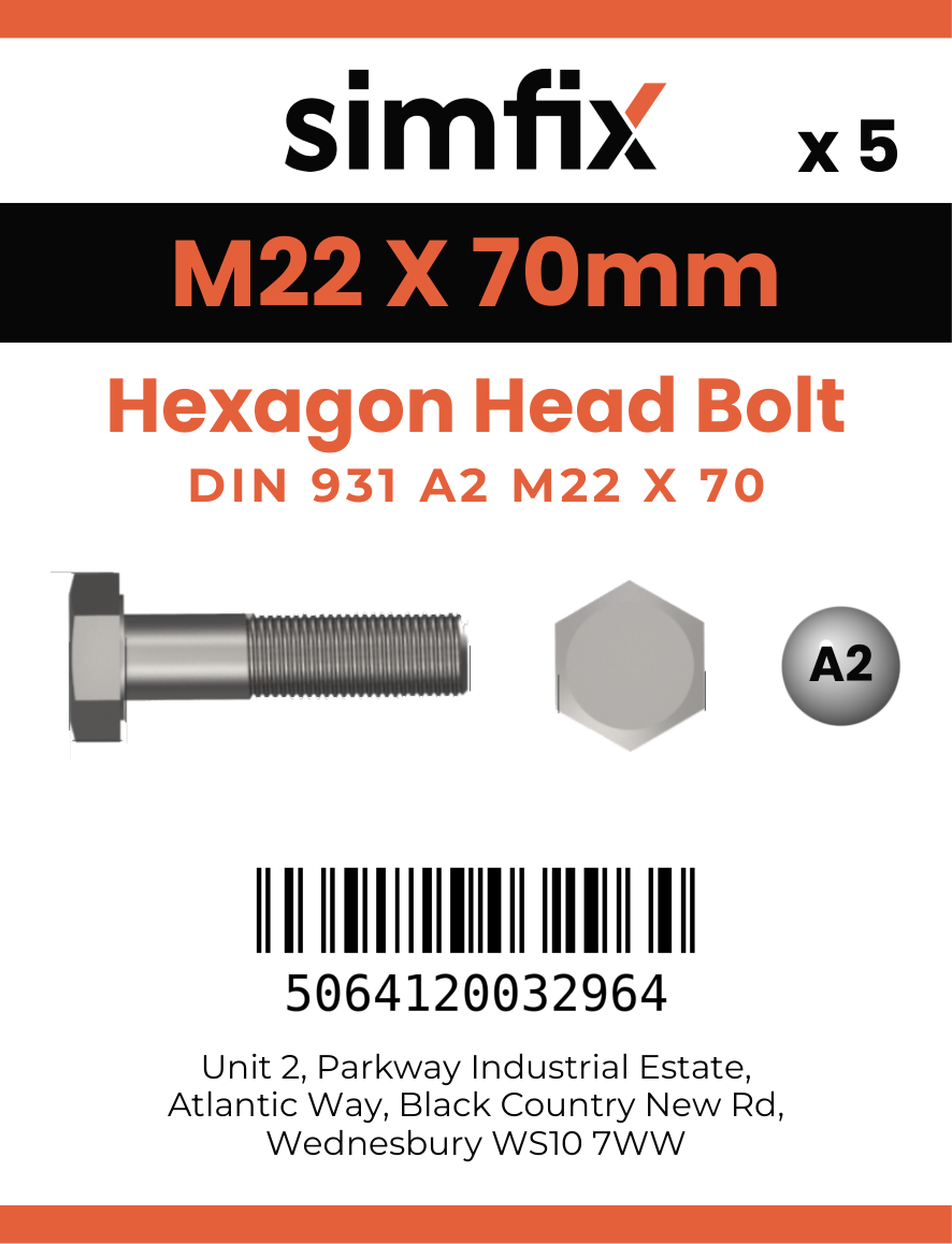 Simfix product label - 931A22207070-D