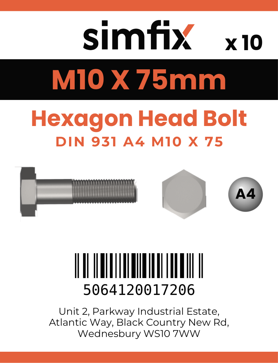 Simfix product label - 931A41007570-D
