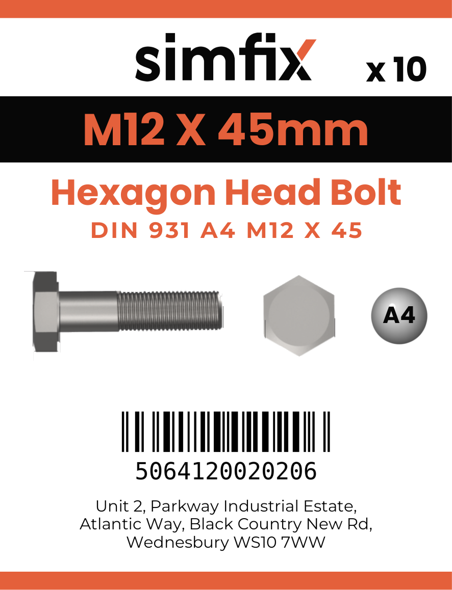Simfix product label - 931A41204570-D