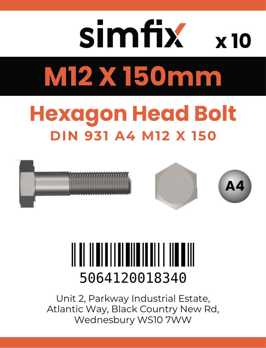 Simfix product label - 931A41215070-D