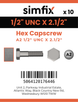 Simfix product label - 931UA212064-D