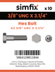 Simfix product label - 931UA238083-D