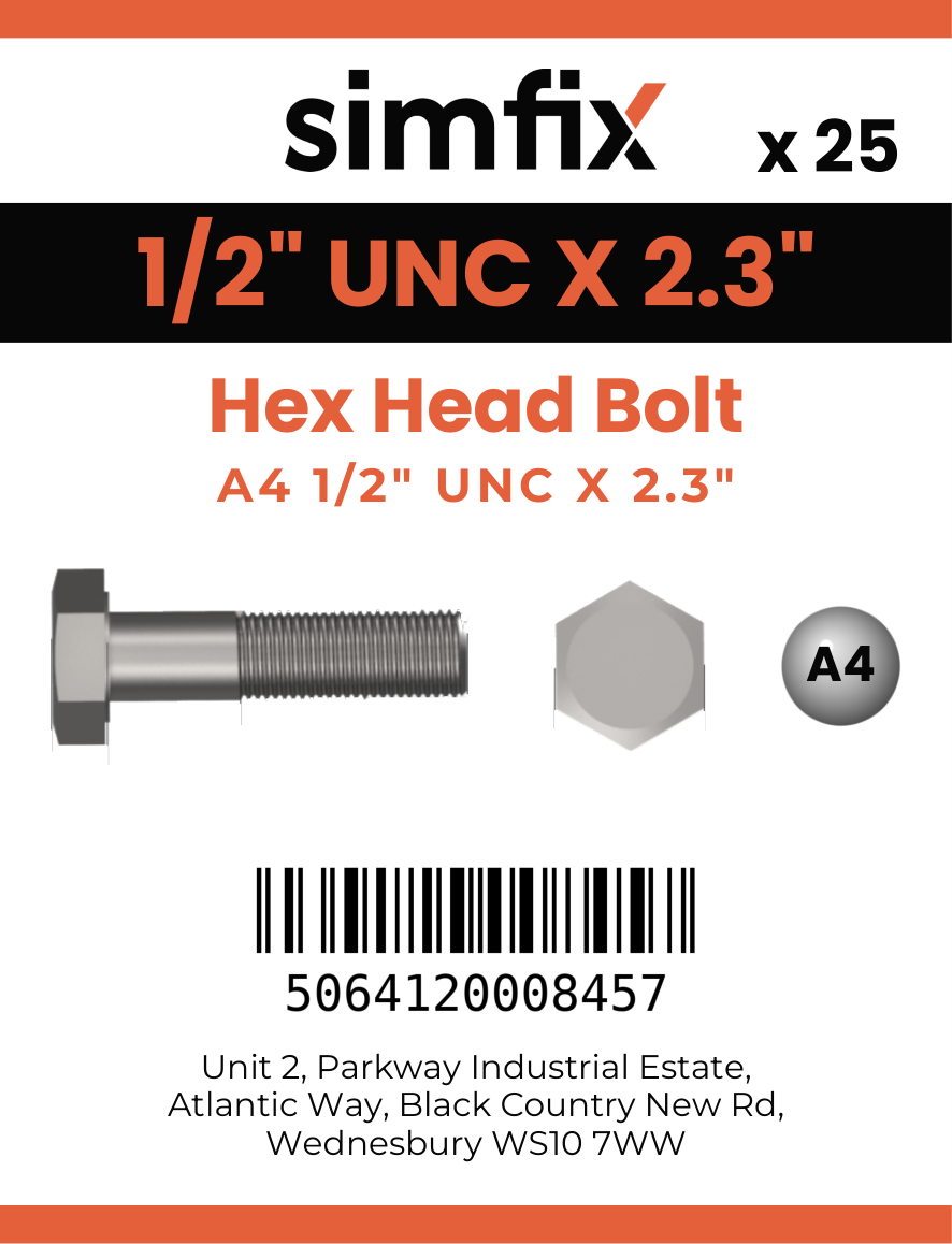 Simfix product label - 931UA412070-T