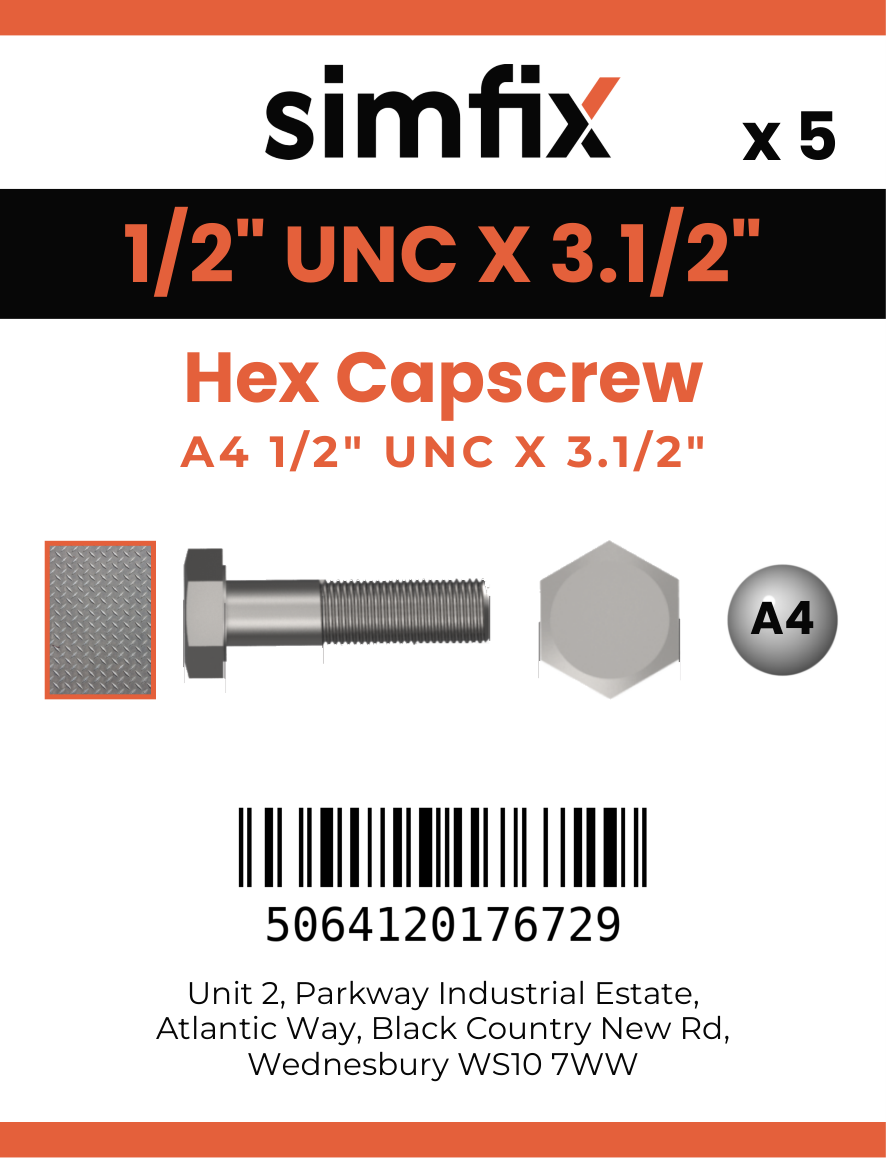 Simfix product label - 931UA412089-D