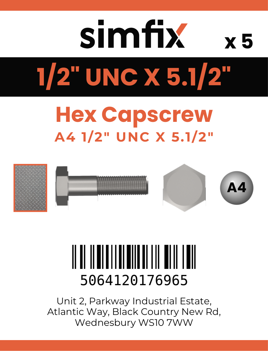 Simfix product label - 931UA412140-D